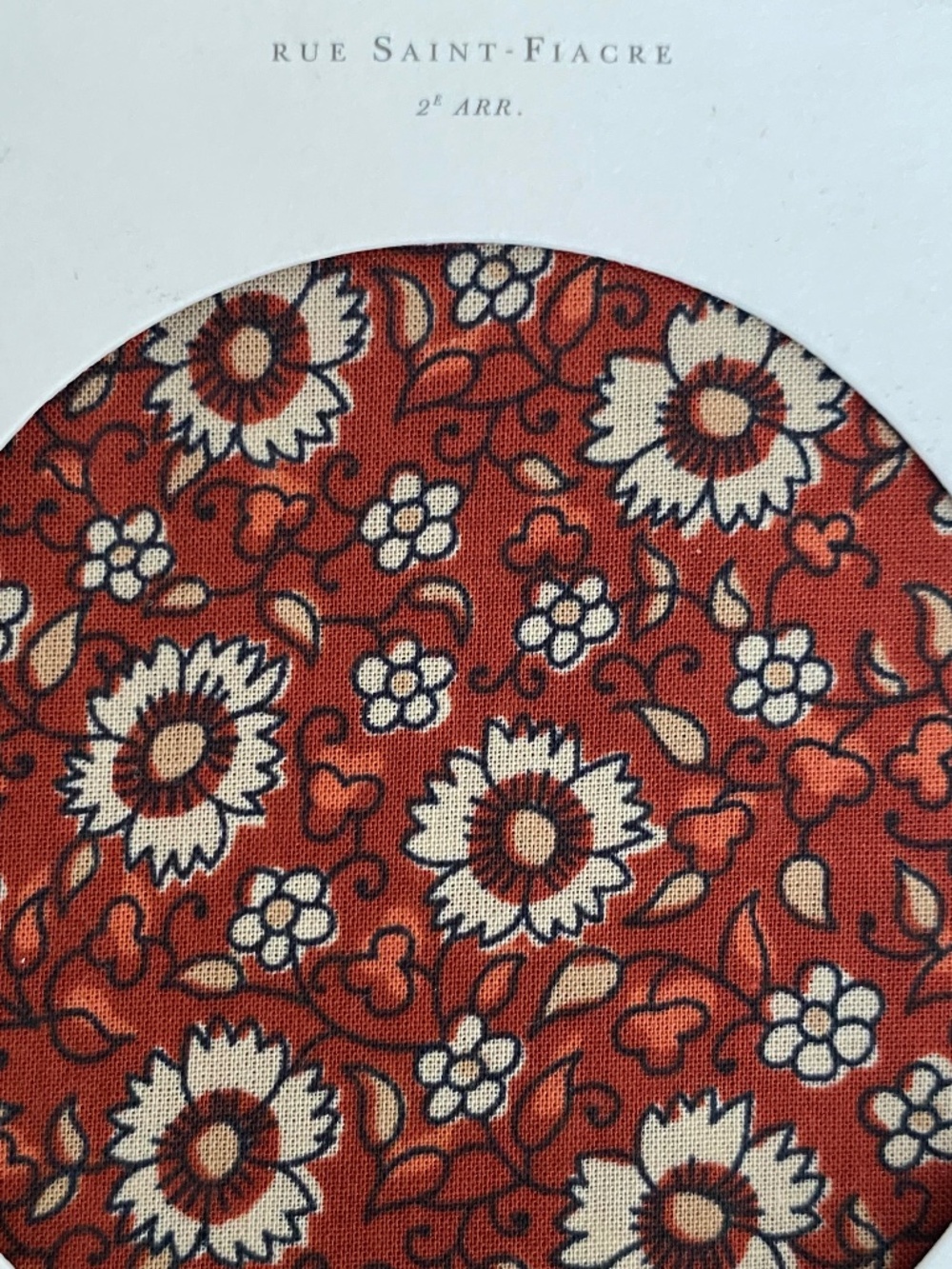 Sezane Small Red Patterned Neck Scarf NIB